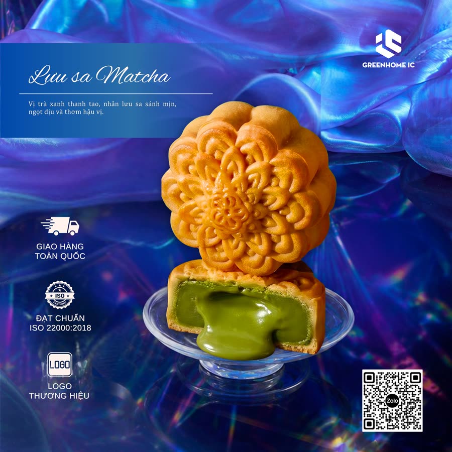 Bánh nướng nhân Lưu sa Matcha