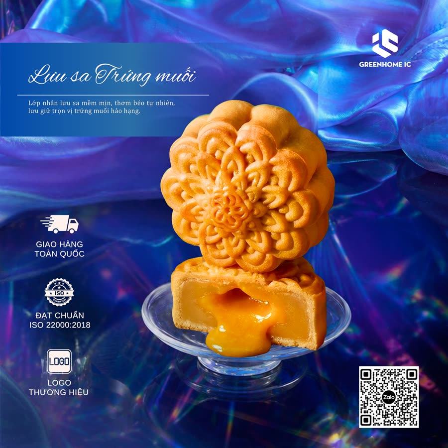 Bánh nướng nhân Lưu sa Trứng muối