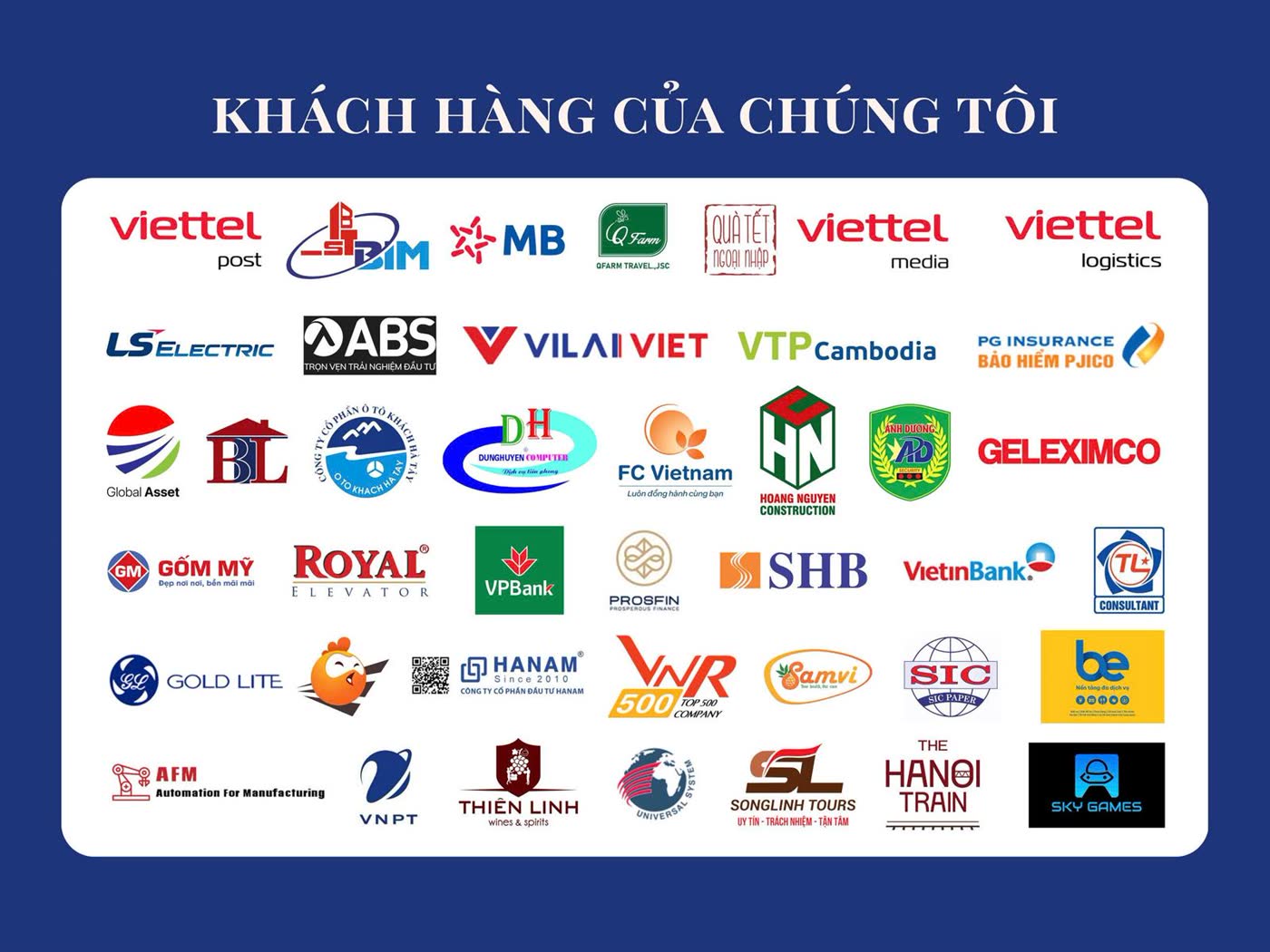 Khách hàng của Green Home IC: Viettel, MB, VPBank, SHB, VietinBank, VNPT, Geleximco