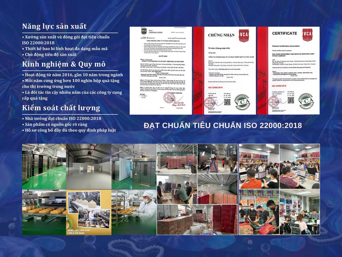 Năng lực sản xuất và chứng nhận ISO 22000:2018 của Green Home IC